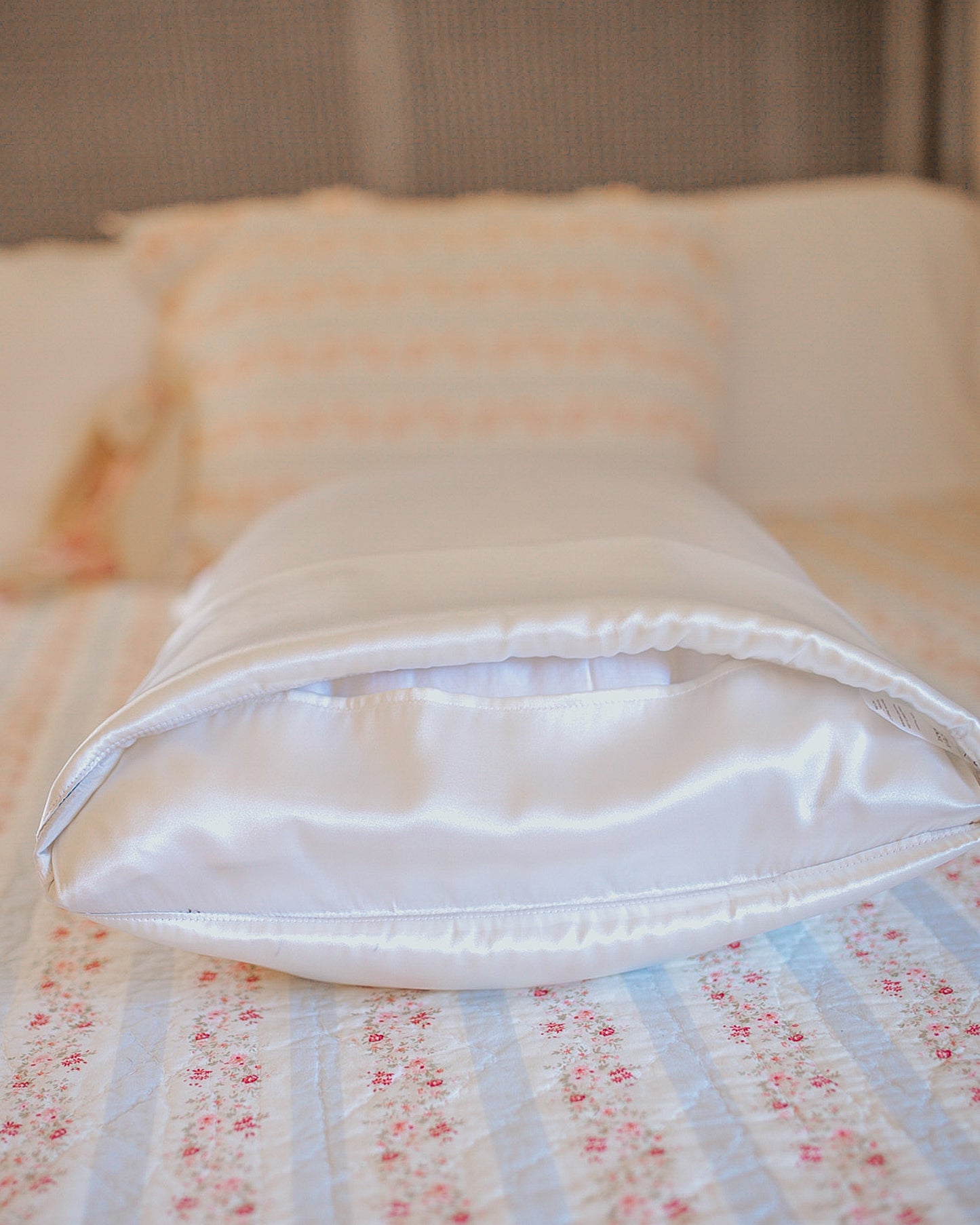 Clara Pillowcase - Classic Satin in Ivory