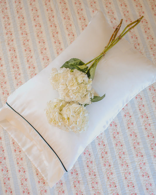 Clara Pillowcase - Classic Satin in Ivory