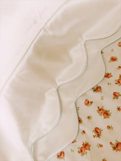 The Scalloped – Blue Trim